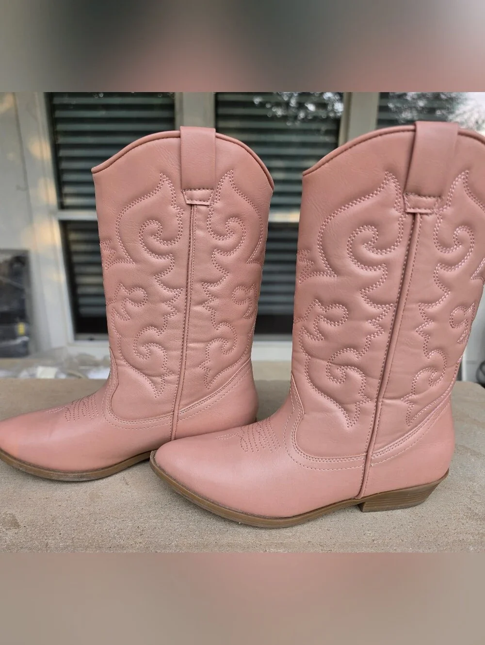 Tucker + Tate Cassidy Pink Blush Western Cowgirl Boots - Kids Size 3 Youth